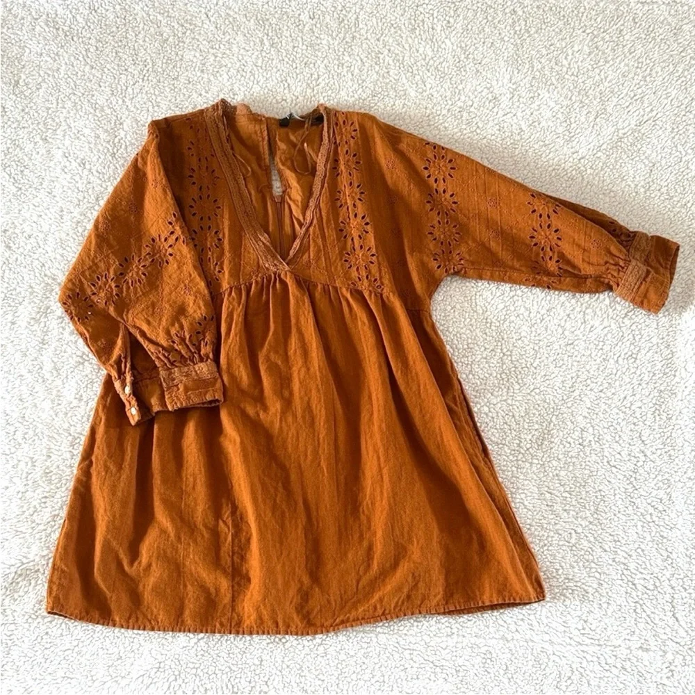 Zara openwork embroidery mini dress - Picture 1 of 7
